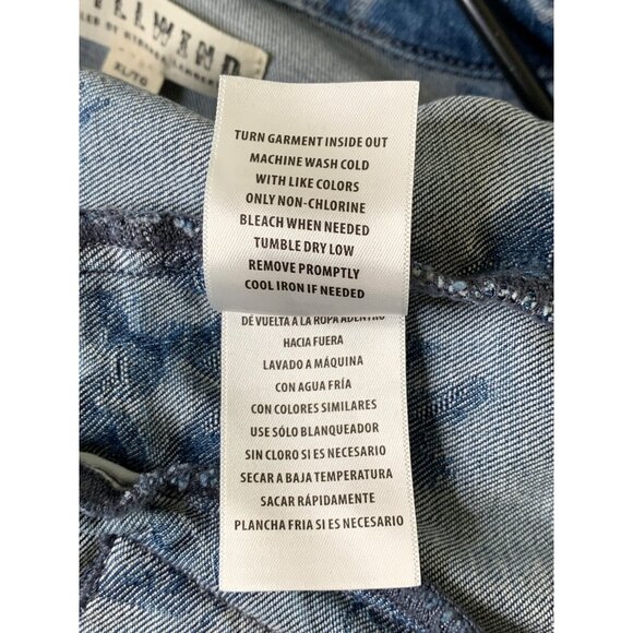 Idyllwind Miranda Lambert Floral Denim Moto Jacket XL Blue - Picture 4 of 7